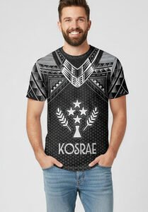Men,s Black Cultural Kosrae Hawaii T Shirt